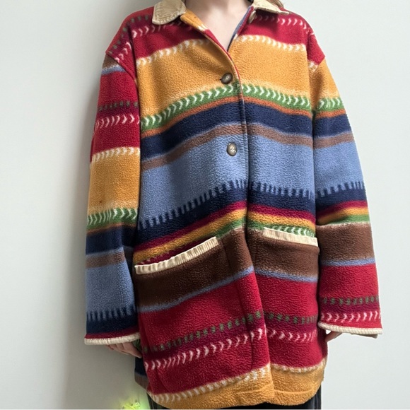 Vintage Fleece Button Up Jacket - Picture 2 of 16